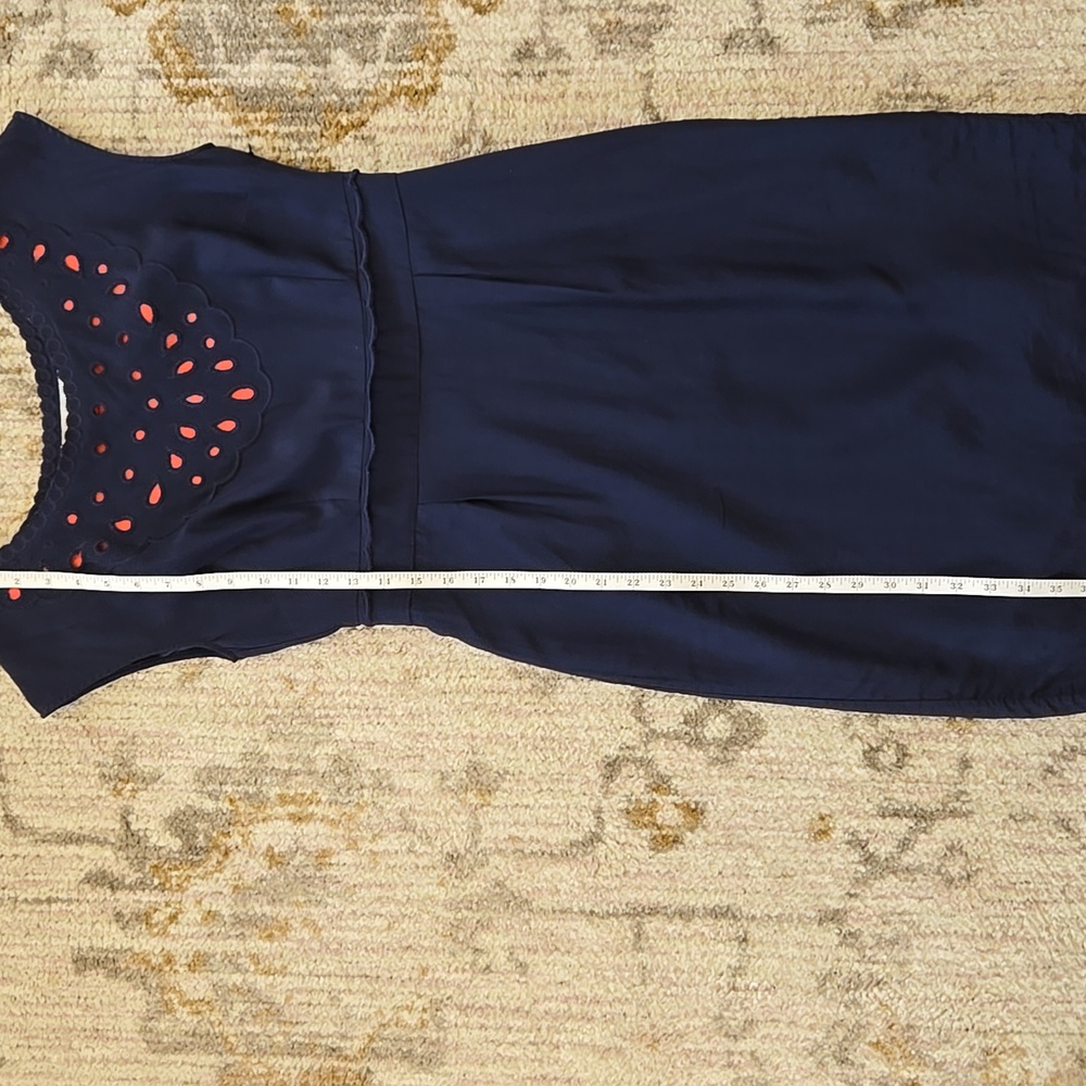 EUC Wms Boden Navy w/ Coral Dress Size 6 - Picture 8 of 9